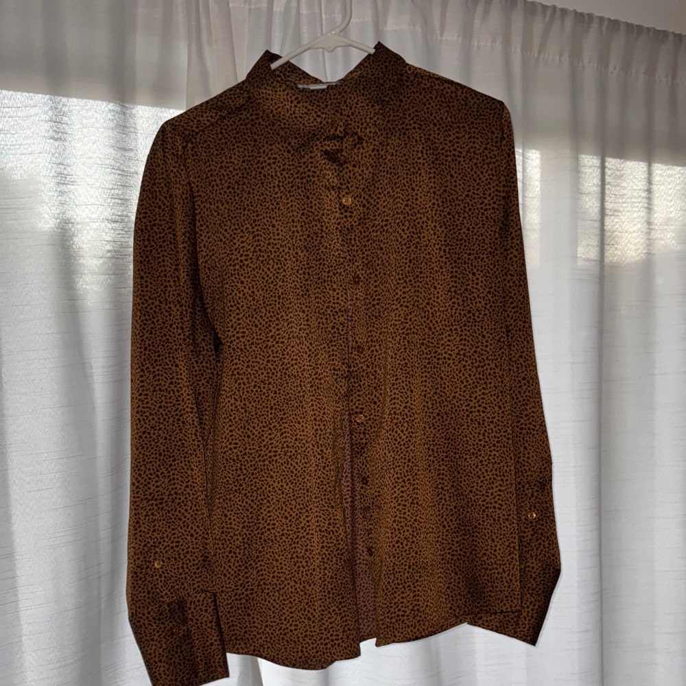 Brown Button-Up Shirt